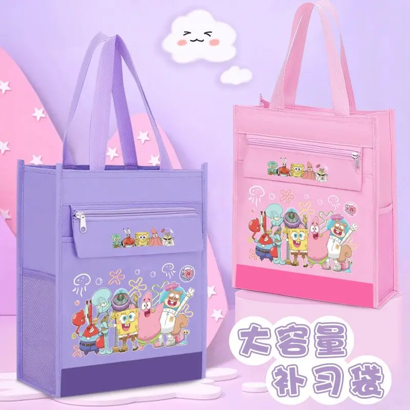 Kawaii Anime SpongeBob Canvas Tote Bag Large Capacity Student Document Handbag Cartoon Print Book Bag for Daily Storage
Kawaii Anime SpongeBob Canvas Tote Bag Large Capacity Student Document Handbag Cartoon Print Book Bag for Daily Storage