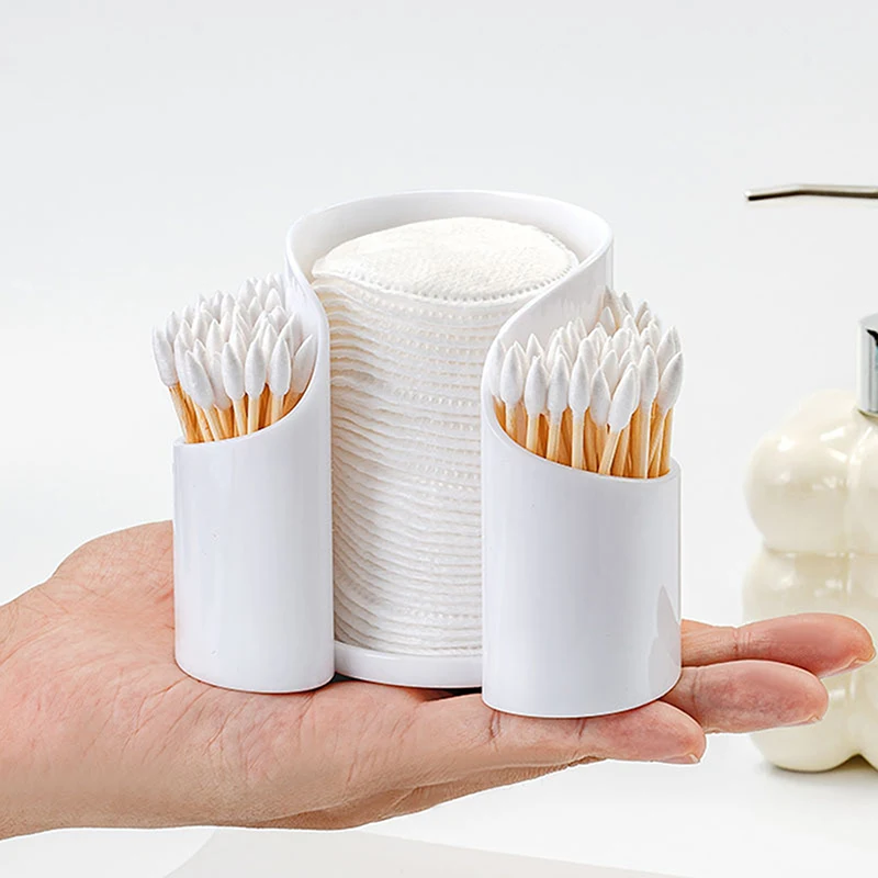 Cotton Swab Dispenser 2 Compartments Cotton Balls, Cotton Swabs, Round Pad Holder For Bathroom Container Organizer, Plastic
Cotton Swab Dispenser 2 Compartments Cotton Balls, Cotton Swabs, Round Pad Holder For Bathroom Container Organizer, Plastic