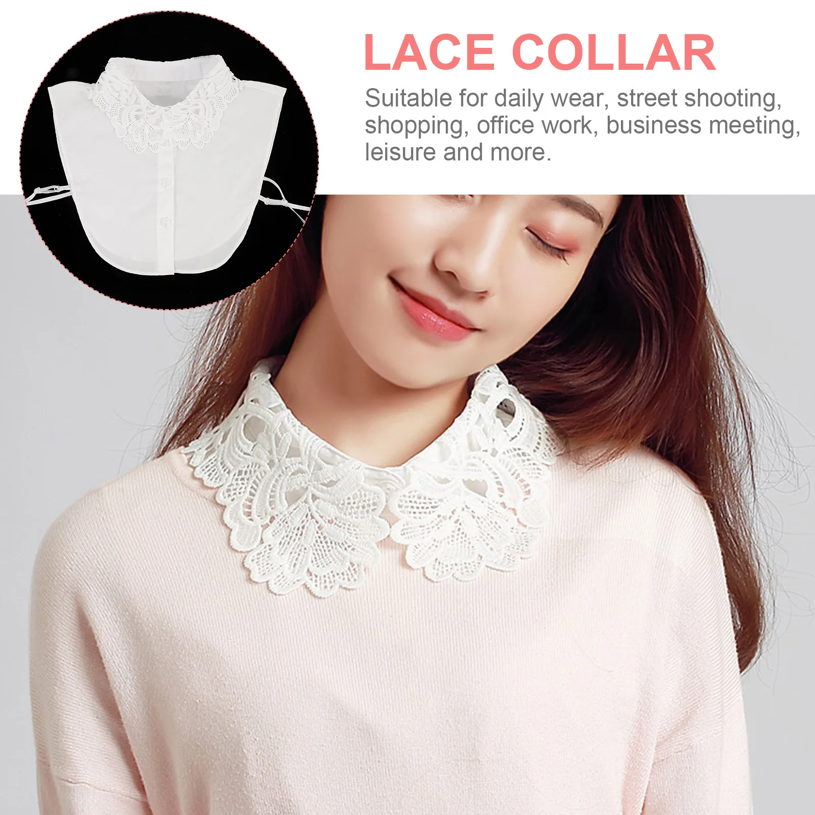 Women Lace Detachable Fake Collar Half Shirt Blouse Fashion False Shirt Collar for Daily Office Meeting Leisure Wear
Women Lace Detachable Fake Collar Half Shirt Blouse Fashion False Shirt Collar for Daily Office Meeting Leisure Wear