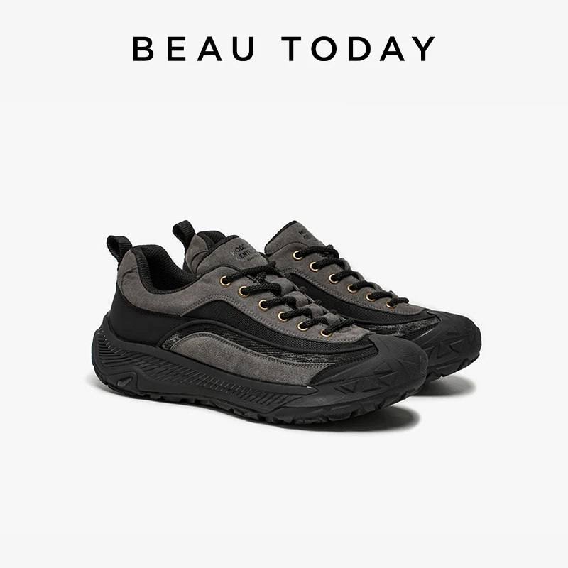 BEAUTODAY Outdoor Sneakers Men Cow Suede Leather Mixed Color Round Toe Thick Sole Trainers Lace-Up Male Shoes Handmade 58380
BEAUTODAY Outdoor Sneakers Men Cow Suede Leather Mixed Color Round Toe Thick Sole Trainers Lace-Up Male Shoes Handmade 58380