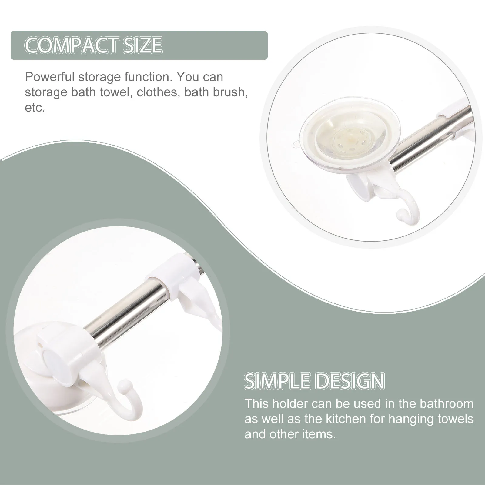 Suction Cup Towel Rack Bar Shower Accessories Pot Wall Hanging Hook Bath Holder Utensil Hooks for Stainless Steel Garage
Suction Cup Towel Rack Bar Shower Accessories Pot Wall Hanging Hook Bath Holder Utensil Hooks for Stainless Steel Garage