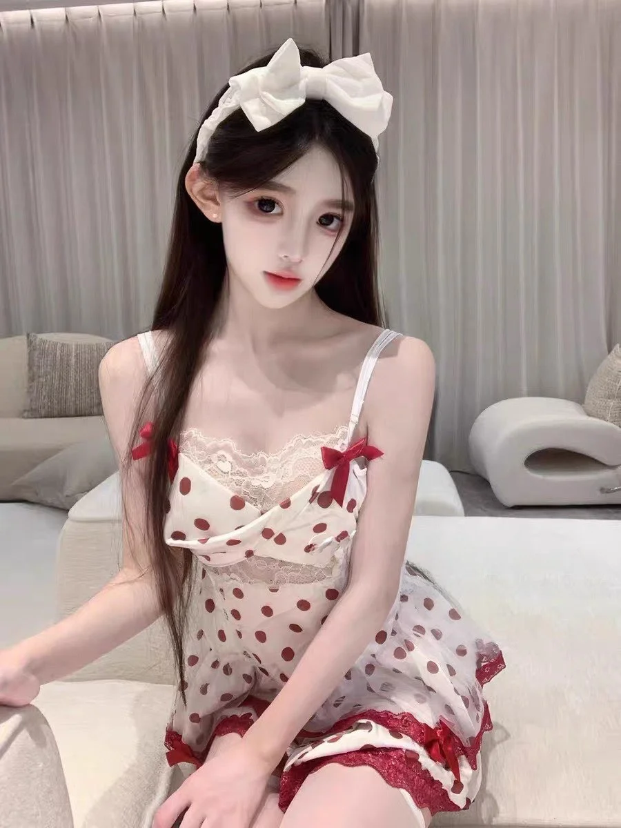Sexy Sweetheart Agreement Pure Desire Wave Dot Sexy Nightgown Cake Skirt Cute Knot Lolita Dress Summer Casual Home ...
Sexy Sweetheart Agreement Pure Desire Wave Dot Sexy Nightgown Cake Skirt Cute Knot Lolita Dress Summer Casual Home ...