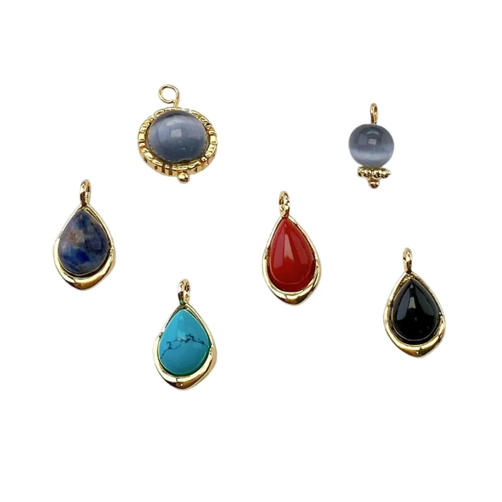 5Pcs Copper Plated Gold Edge Natural Stone Cat Eye Pendant for DIY Jewelry Making Round Teardrop Charm Women High End Accessorie
5Pcs Copper Plated Gold Edge Natural Stone Cat Eye Pendant for DIY Jewelry Making Round Teardrop Charm Women High End Accessorie