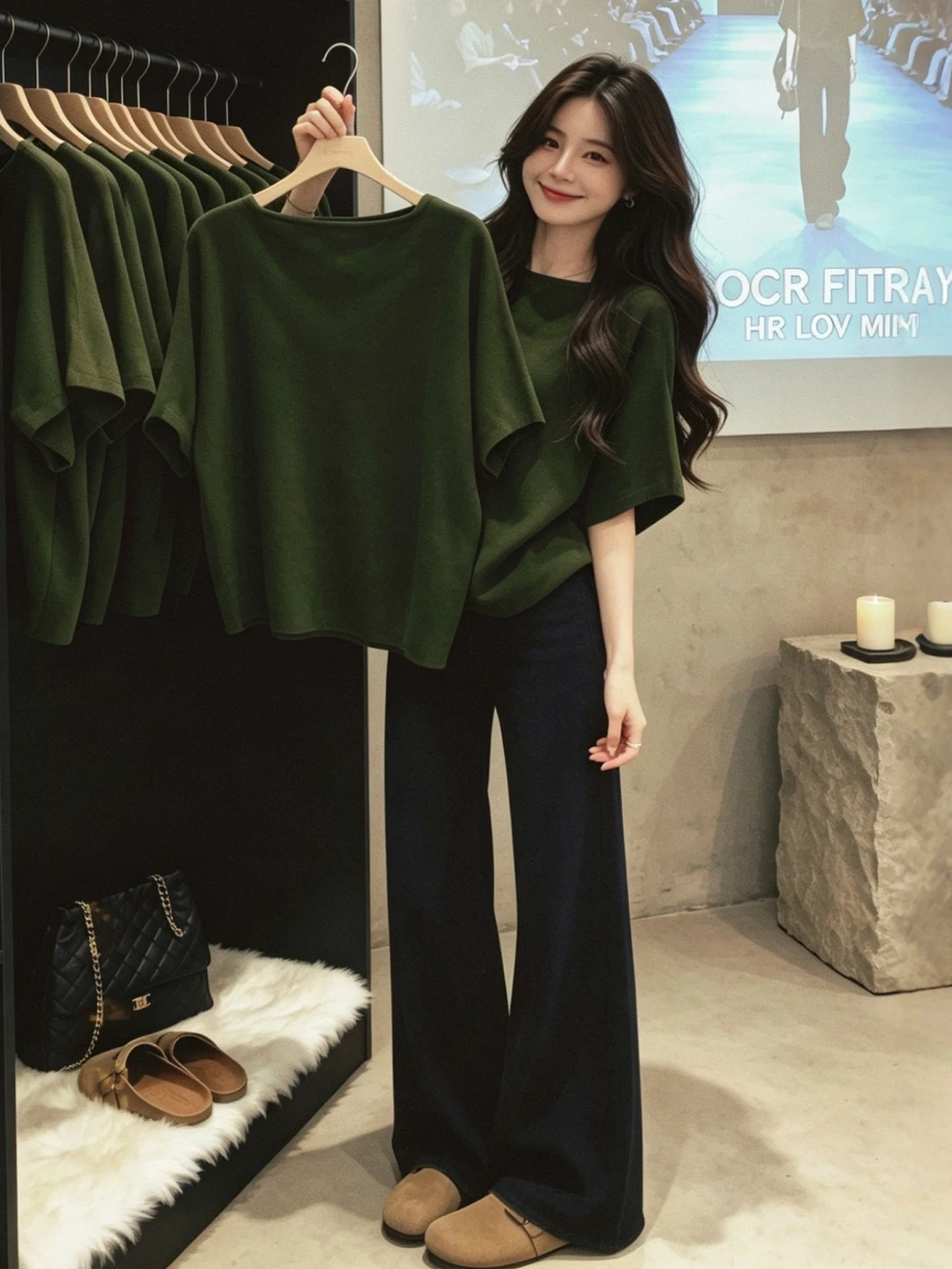 Loose Green Short Sleeve Knitted Sweater Women's plus Size Summer Fashion Korean Style Casual Comfortable Breathable Top
Loose Green Short Sleeve Knitted Sweater Women's plus Size Summer Fashion Korean Style Casual Comfortable Breathable Top