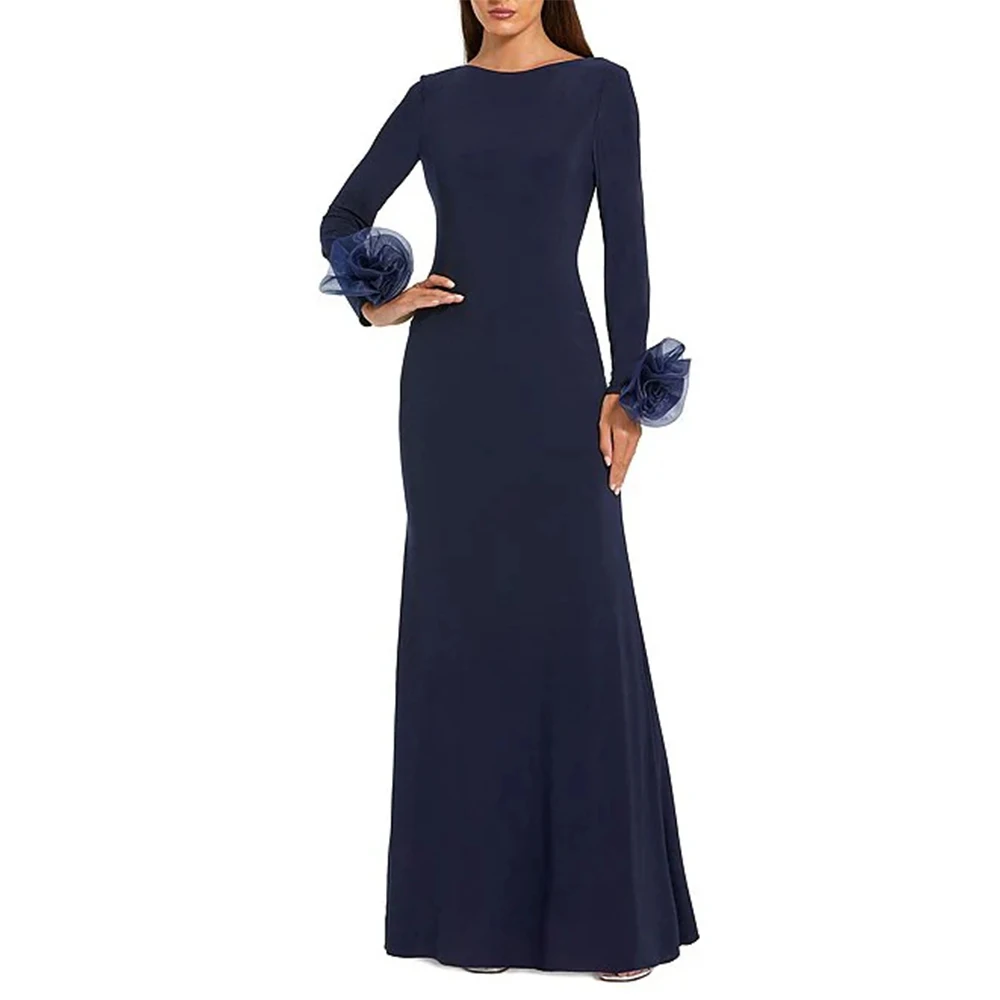 Customized Elegant Evening Dresses for Wedding Guest 3D Flowers Mermaid Navy Blue Mother of the Birde Dress Women Party Gowns
Customized Elegant Evening Dresses for Wedding Guest 3D Flowers Mermaid Navy Blue Mother of the Birde Dress Women Party Gowns