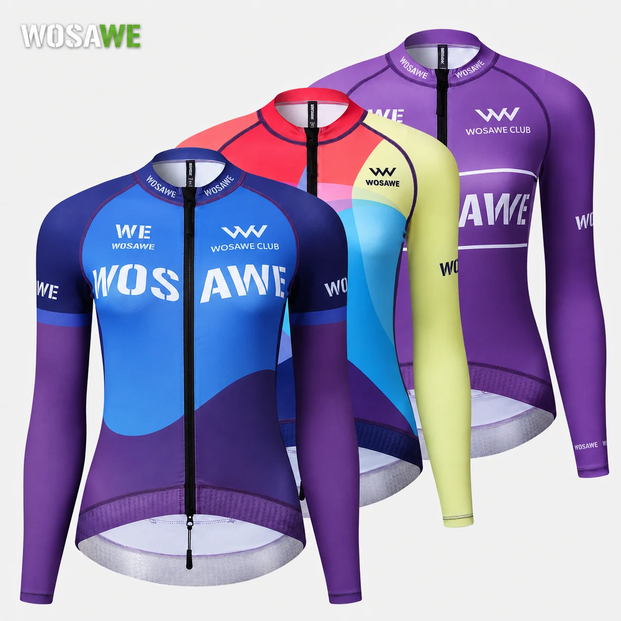WOSAWE Women Long Sleeve Cycling Jersey Quick Dry Breathable Slim Fit Reflective Road Bike Shirt with Rear Pockets
WOSAWE Women Long Sleeve Cycling Jersey Quick Dry Breathable Slim Fit Reflective Road Bike Shirt with Rear Pockets