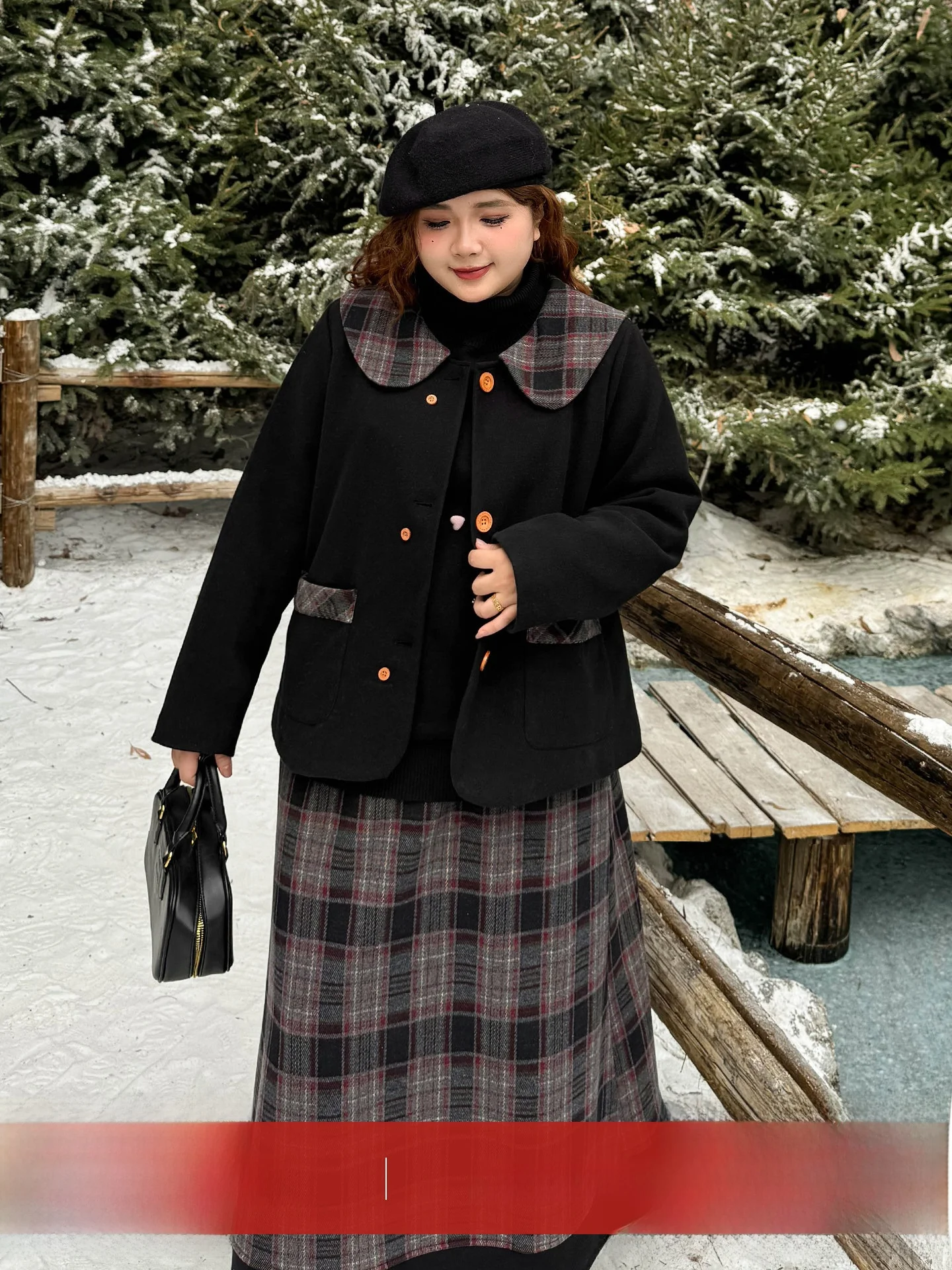 Женский модный комплект больших размеров: корейское шерстяное пальто в клетку и хлопковая юбка миди с высокой талией. Осенне-зимняя одежда.
Женский модный комплект больших размеров: корейское шерстяное пальто в клетку и хлопковая юбка миди с высокой талией. Осенне-зимняя одежда.