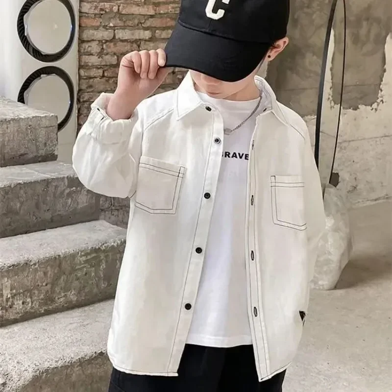 Children's Shirt Spring and Autumn 2025 New Boys' Long sleeved Shirt Korean Edition Chinese Children's Fashion Black Shirt
Children's Shirt Spring and Autumn 2025 New Boys' Long sleeved Shirt Korean Edition Chinese Children's Fashion Black Shirt
