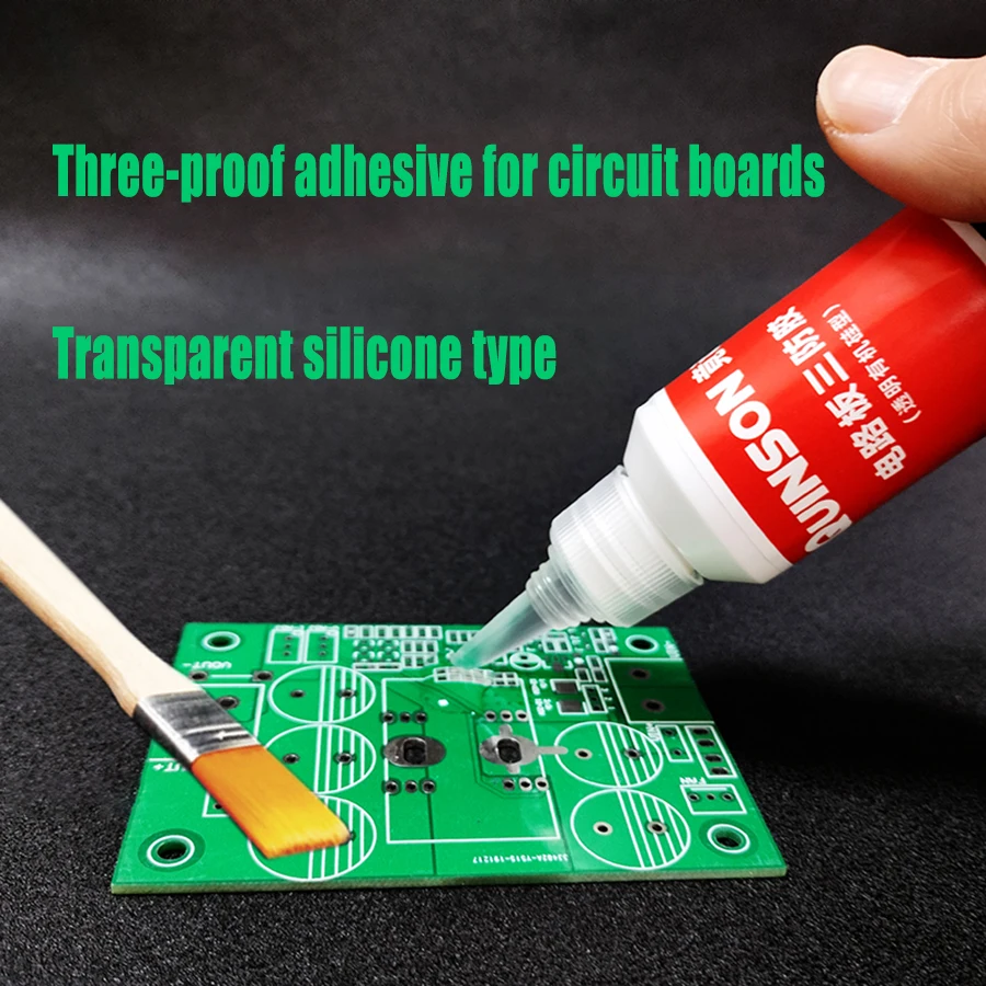 Transparent, quick-drying, odorless, moisture-proof and high-temperature resistant silicone paint adhesive for circuit boards
Transparent, quick-drying, odorless, moisture-proof and high-temperature resistant silicone paint adhesive for circuit boards