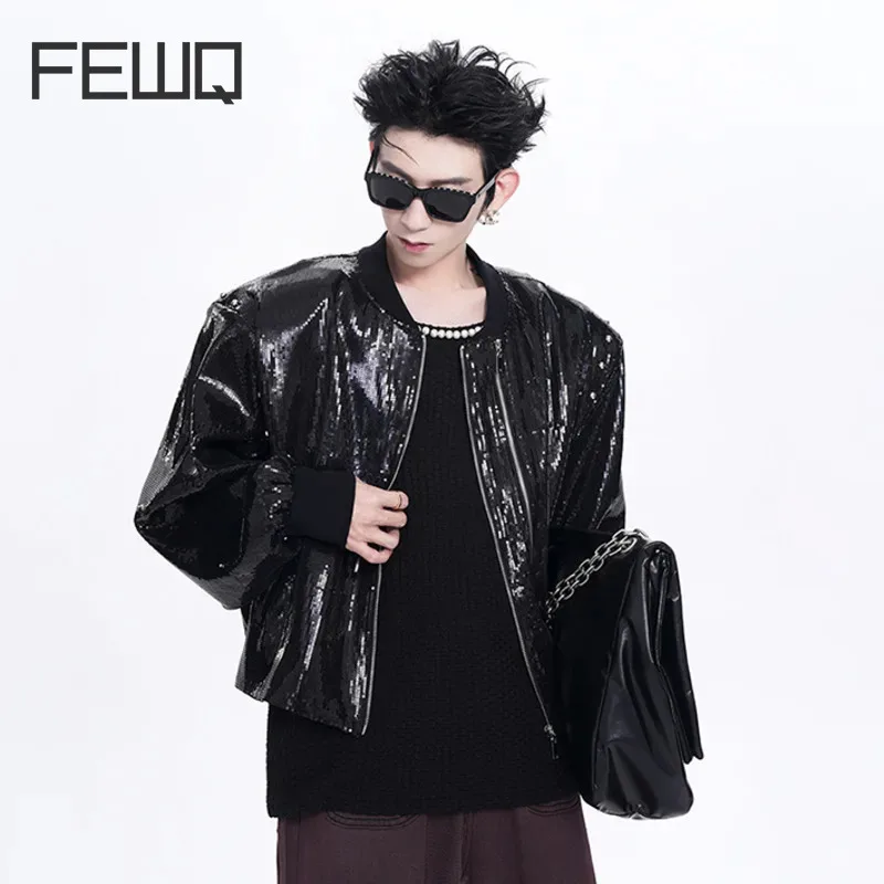 FEWQ Niche Design Padded Shoulder Men's Jacket Streetwear New Chich Male Round Collar Zipper Top American Style Men 24Y115
FEWQ Niche Design Padded Shoulder Men's Jacket Streetwear New Chich Male Round Collar Zipper Top American Style Men 24Y115