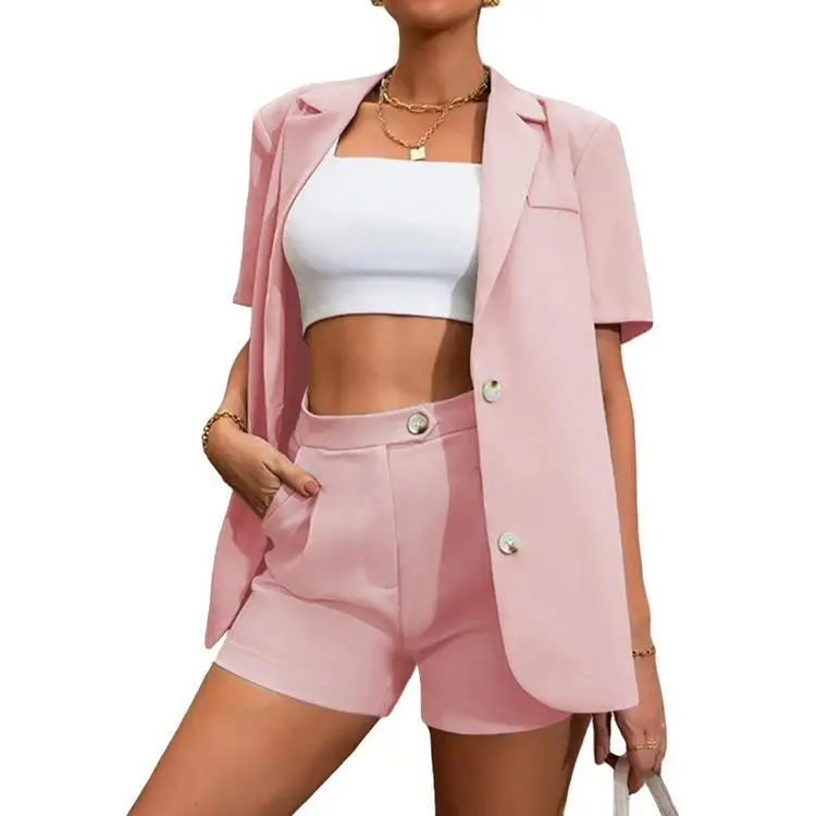 Women's Faion Suit Set High Waisted orts Ele Suit Jaet Summer Collection Sli Workwear Student School orm
Women's Faion Suit Set High Waisted orts Ele Suit Jaet Summer Collection Sli Workwear Student School orm