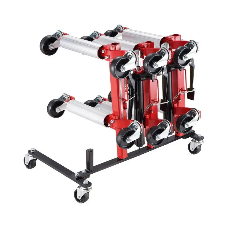 Car jack rack, storage rack with 360° swivel wheels, jack stand with hydraulic ratchet, storage rack with jack stand holder, capacity for 4 jacks
Car jack rack, storage rack with 360° swivel wheels, jack stand with hydraulic ratchet, storage rack with jack stand holder, capacity for 4 jacks