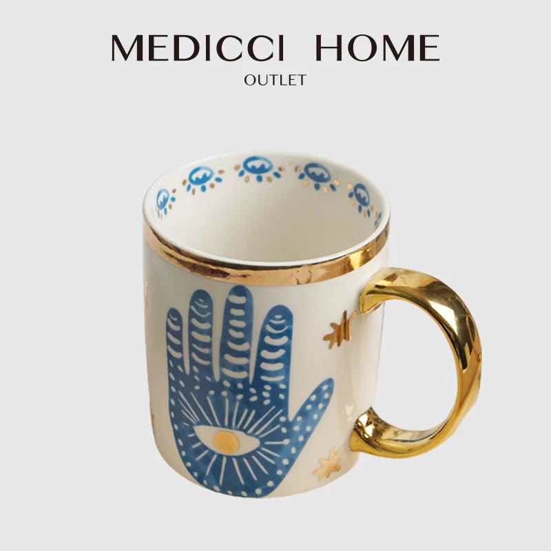 Medicci Home GG стильные белые керамические кружки с ручкой, ручная роспись, украшение для глаз и ладони, кружка для кофе, чая, чашки, декор в стиле бохо
Medicci Home GG стильные белые керамические кружки с ручкой, ручная роспись, украшение для глаз и ладони, кружка для кофе, чая, чашки, декор в стиле бохо