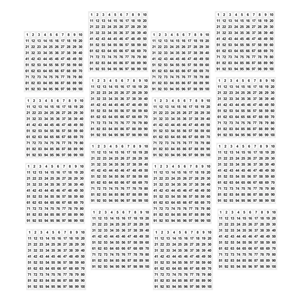 2500Pcs Numbered Label Stickers 1-100 Self-Adhesive Small Decals Clear Numbering Writable Surface for Office Classroom Home
2500Pcs Numbered Label Stickers 1-100 Self-Adhesive Small Decals Clear Numbering Writable Surface for Office Classroom Home