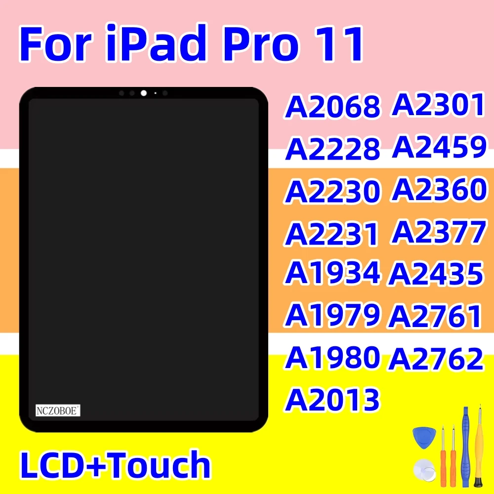 Дисплейный модуль NCZOBOE LCD для iPad Pro 11 (1-го, 2-го, 3-го, 4-го поколений) 2018, 2020, 2021 годов выпуска (модели A1980, A2013, A2068, A2460, A2435) с сенсорным экраном
Дисплейный модуль NCZOBOE LCD для iPad Pro 11 (1-го, 2-го, 3-го, 4-го поколений) 2018, 2020, 2021 годов выпуска (модели A1980, A2013, A2068, A2460, A2435) с сенсорным экраном