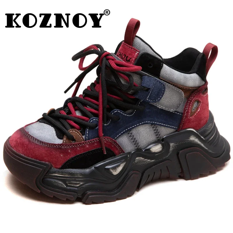 Koznoy 5cm Pigskin Leather Synthetic Platform Wedge Spring Autumn Mixed Color Preppy Girl Vulcanize Comfy Chunky Sneaker Fashion
Koznoy 5cm Pigskin Leather Synthetic Platform Wedge Spring Autumn Mixed Color Preppy Girl Vulcanize Comfy Chunky Sneaker Fashion