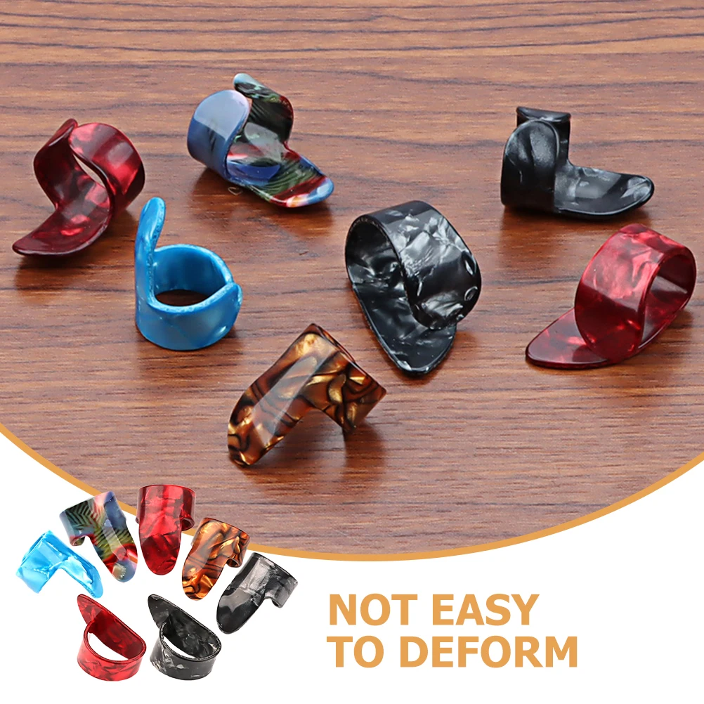 7pcs Finger Picks Durable Plastic Guitar Thumb Picks Acoustic Classical Electric Adjustable Design Protect Fingers Nails
7pcs Finger Picks Durable Plastic Guitar Thumb Picks Acoustic Classical Electric Adjustable Design Protect Fingers Nails