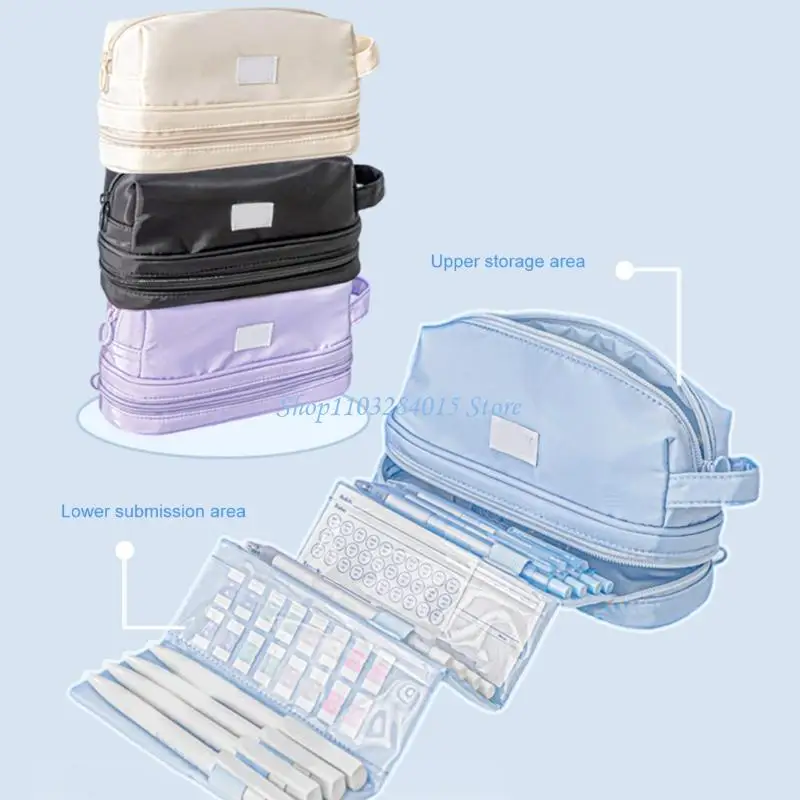 R6FF Waterproof Fabric PVC Pencil Case Multiple Compartments Large Capacity Pencil Pouches For Student Adult School Office
R6FF Waterproof Fabric PVC Pencil Case Multiple Compartments Large Capacity Pencil Pouches For Student Adult School Office