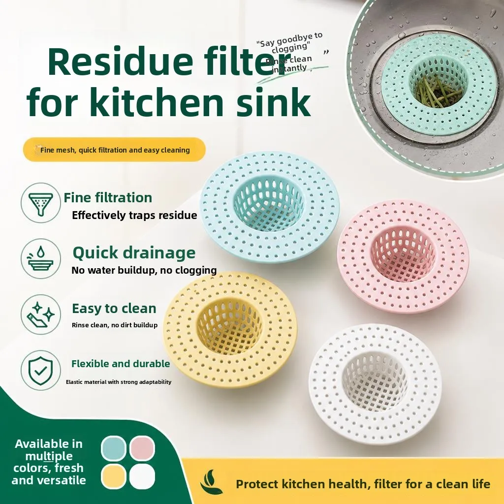 Kitchen Sink Strainer Filter Universal Drain Cover Vegetable Washing Basin Anti-Clogging Tool Home Use Dishwashing Drain Basket
Kitchen Sink Strainer Filter Universal Drain Cover Vegetable Washing Basin Anti-Clogging Tool Home Use Dishwashing Drain Basket