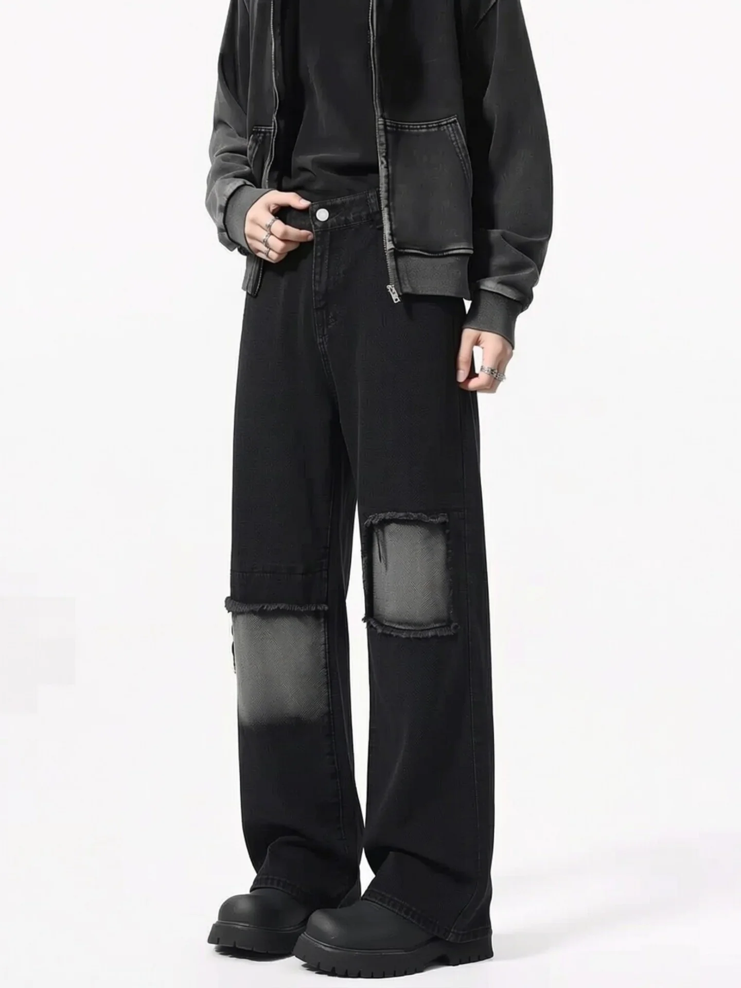 Retro American Washed Men's Jeans Summer Trendy Straight Leg Pants Distressed Classic Fit Casual Loose Leggings
Retro American Washed Men's Jeans Summer Trendy Straight Leg Pants Distressed Classic Fit Casual Loose Leggings