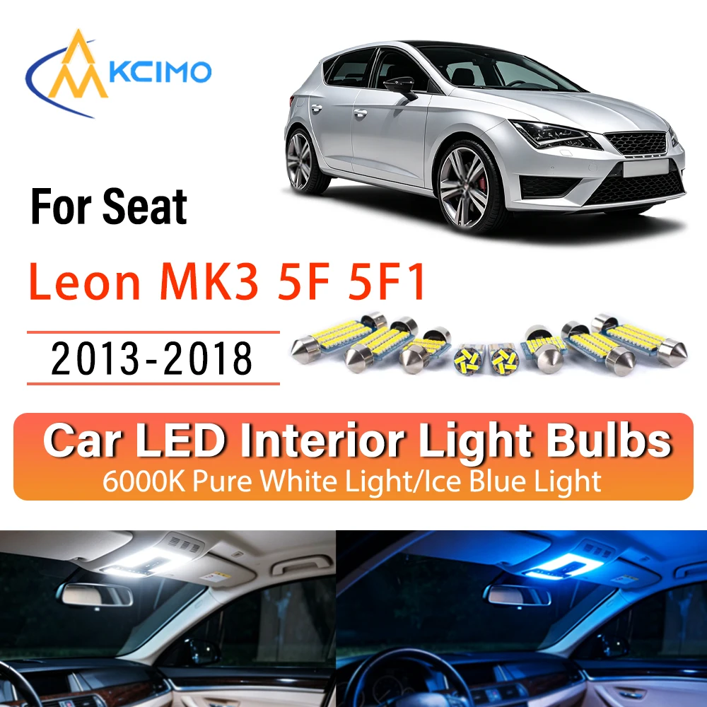 For Seat Leon MK3 5F 5F1 2013-2018 Interior LED Lights, Two Colors Choices, Super Bright Easy Install Car Decoration
For Seat Leon MK3 5F 5F1 2013-2018 Interior LED Lights, Two Colors Choices, Super Bright Easy Install Car Decoration