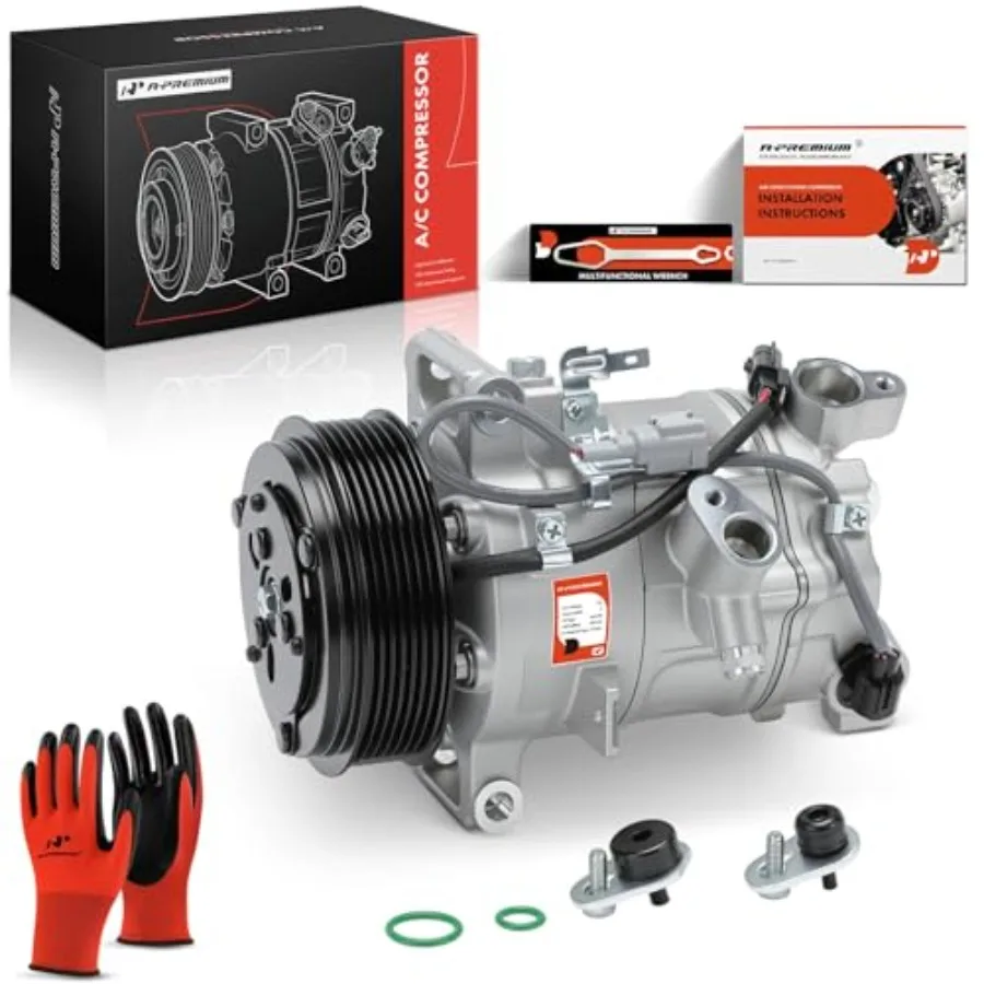 AC Compressor with Clutch for Infiniti Q50 3.0L 2016-2021 Q50 3.7L 2014-2015 Q60 3.0L 2017-2020, Aluminum Housing, Black Finish
AC Compressor with Clutch for Infiniti Q50 3.0L 2016-2021 Q50 3.7L 2014-2015 Q60 3.0L 2017-2020, Aluminum Housing, Black Finish