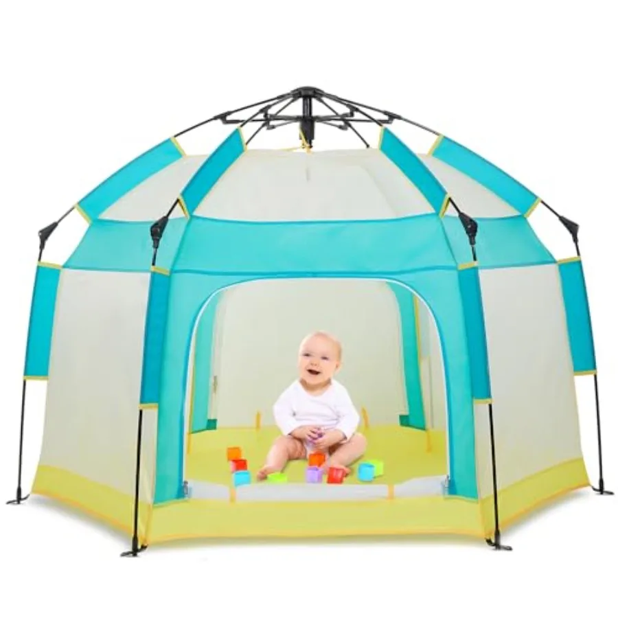 Portable Baby Playpen with Canopy for Indoor Outdoor Use Foldable Mosquito Net Tent for Toddler Infant Play Yard in Green
Portable Baby Playpen with Canopy for Indoor Outdoor Use Foldable Mosquito Net Tent for Toddler Infant Play Yard in Green