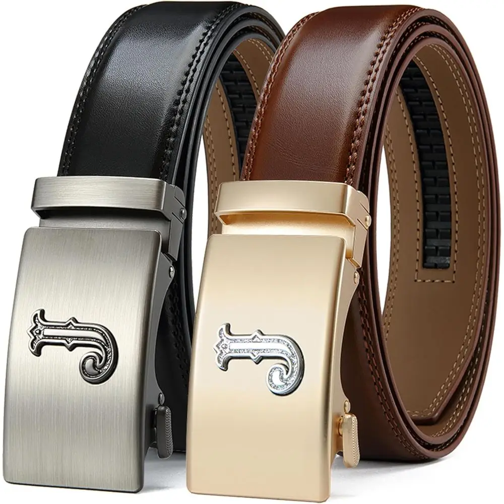 Men's 2-Pack Adjustable Leather Ratchet Belts, 35mm Width - Customizable Length
Men's 2-Pack Adjustable Leather Ratchet Belts, 35mm Width - Customizable Length