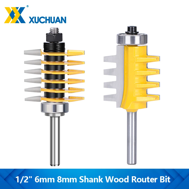 Milling Cutter 8mm 6mm 1/2" 1/4" Shank Adjustable Finger Joint Glue Router Bit Tenon Cutter for Woodworking Face Mill End Mill
Milling Cutter 8mm 6mm 1/2" 1/4" Shank Adjustable Finger Joint Glue Router Bit Tenon Cutter for Woodworking Face Mill End Mill