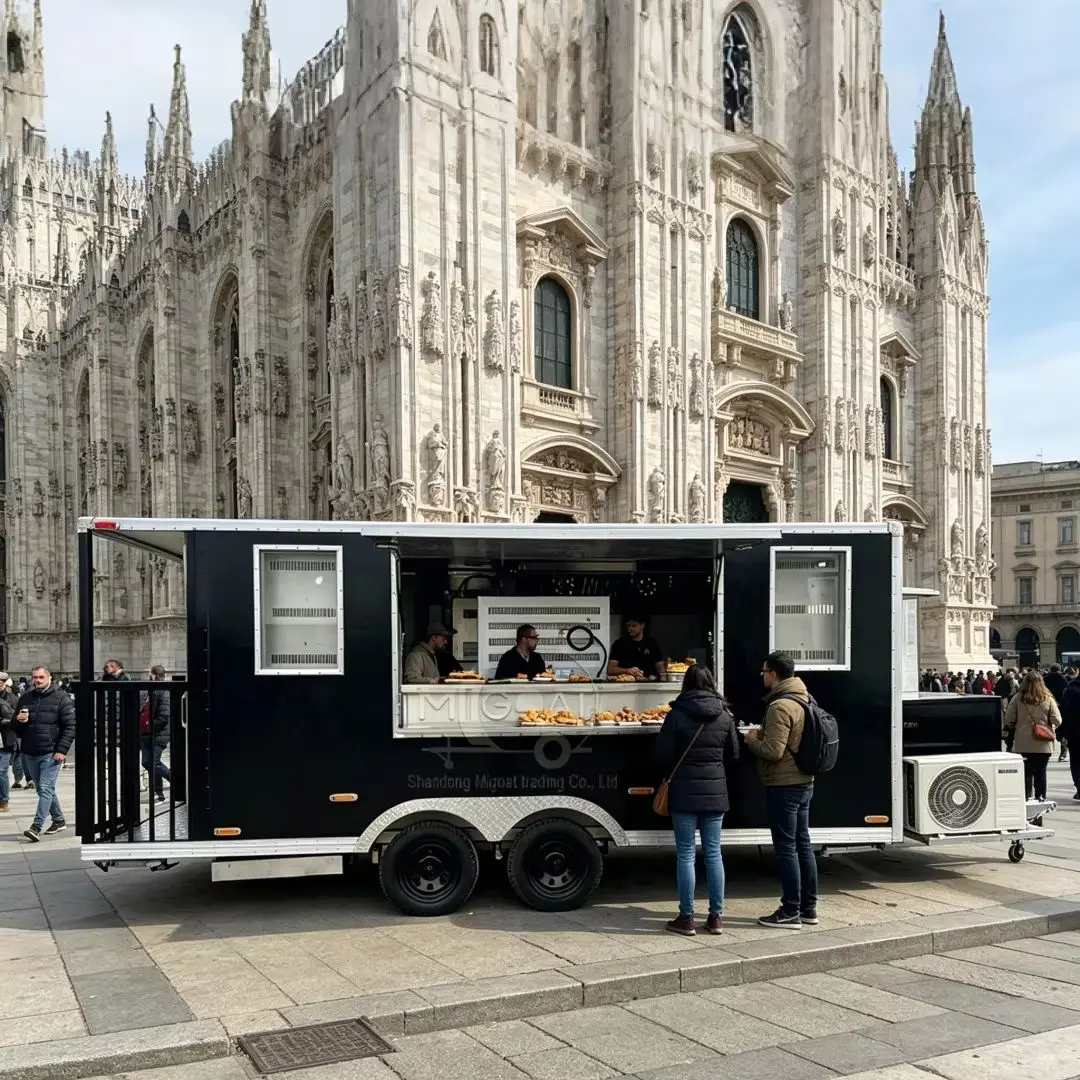 Customizable Black Heavy-Duty Concession Trailer 2-Axle Commercial Cart for Restaurant Franchise Mall & Street Food Business
Customizable Black Heavy-Duty Concession Trailer 2-Axle Commercial Cart for Restaurant Franchise Mall & Street Food Business