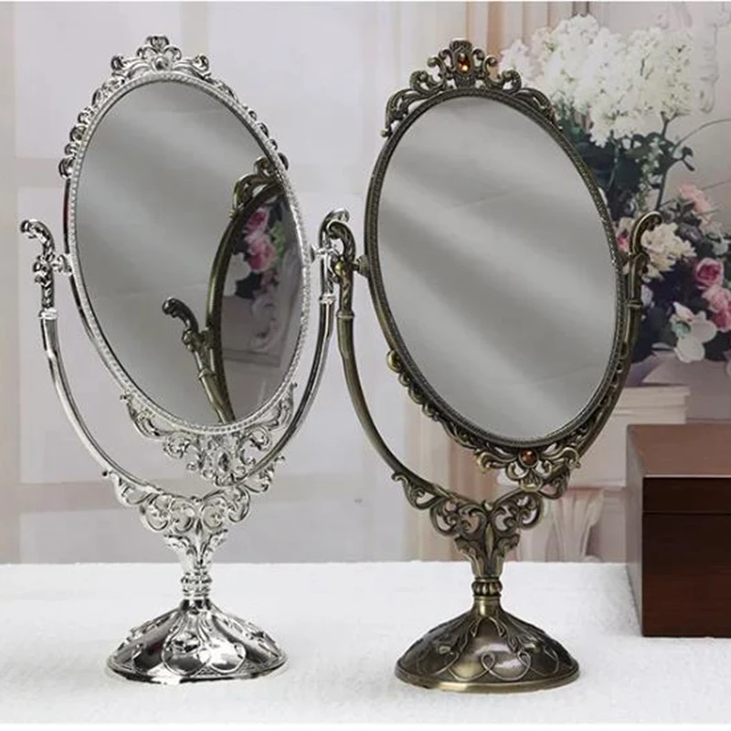 Fashion Metal Frame Double Faces Desktop Makeup Mirror Room Decorative Mirror
Fashion Metal Frame Double Faces Desktop Makeup Mirror Room Decorative Mirror