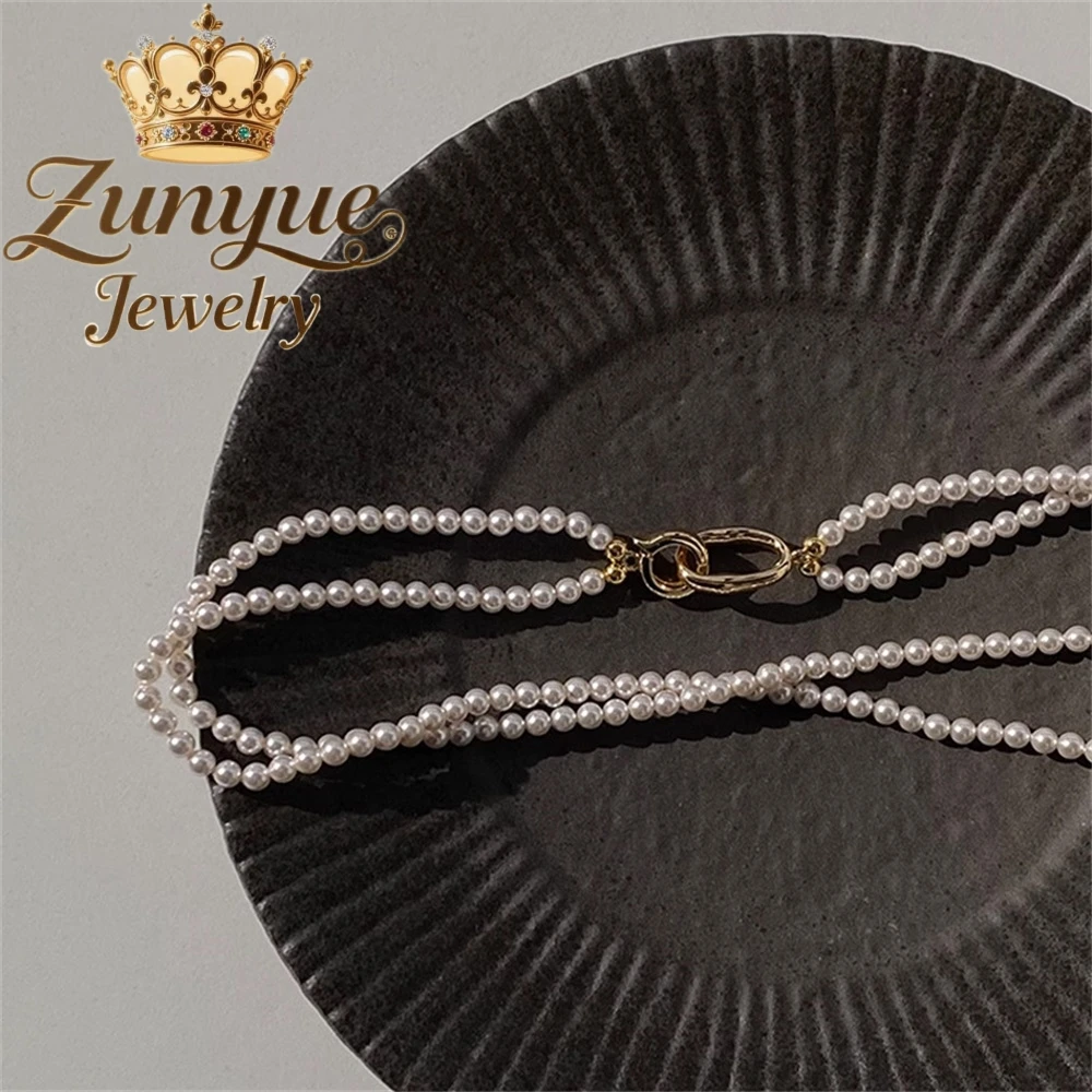 Double-Layer Pearl Necklace Accessory Sweater Chain, Light Luxury And High-End Beaded Collarbone Chain Jewelry Fashion Elegant
Double-Layer Pearl Necklace Accessory Sweater Chain, Light Luxury And High-End Beaded Collarbone Chain Jewelry Fashion Elegant