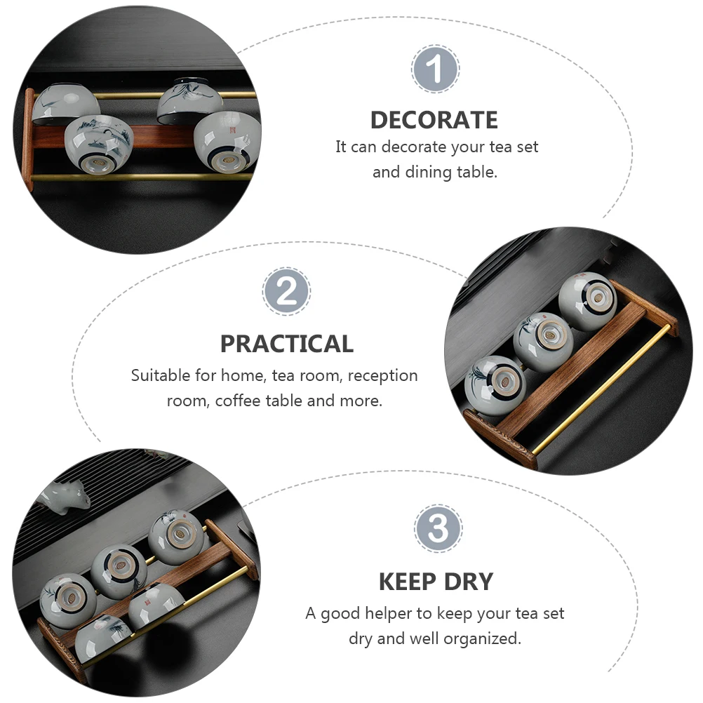1Pcs Wooden Teacup Holder Copper Tea Set Stand Drying Rack Organizer Tea Ceremony Accessories Display Rack
1Pcs Wooden Teacup Holder Copper Tea Set Stand Drying Rack Organizer Tea Ceremony Accessories Display Rack