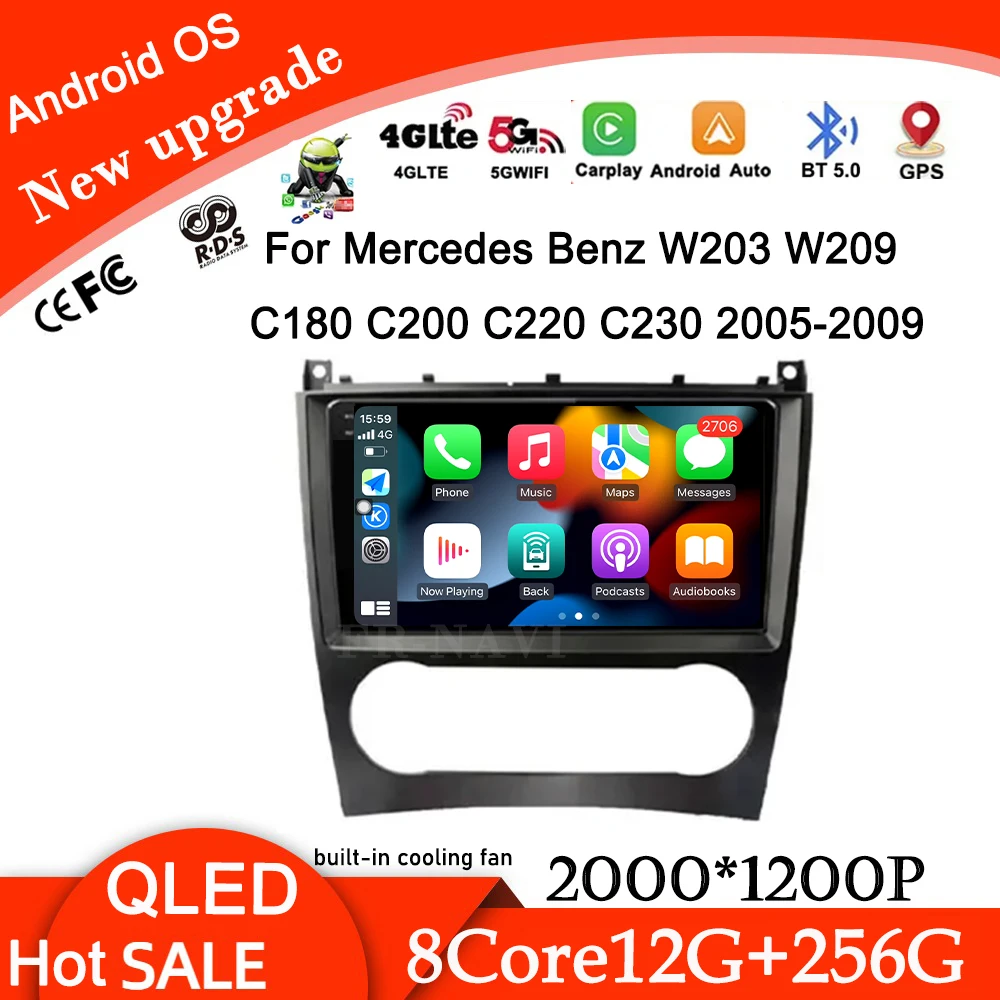 9 lnch For Mercedes Benz W203 W209 C180 C200 C220 C230 2005-2009 DSP Car Stereo Multimedia Radio Navigation Carplay player
9 lnch For Mercedes Benz W203 W209 C180 C200 C220 C230 2005-2009 DSP Car Stereo Multimedia Radio Navigation Carplay player