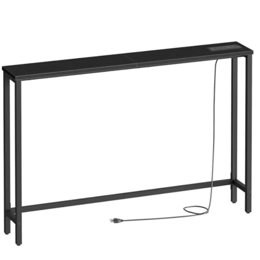 47.2" Narrow Console Table with Power Outlet, 5.9" Behind Couch Table with Charging Station, Long Sofa Side Table, Skinny Entry
47.2" Narrow Console Table with Power Outlet, 5.9" Behind Couch Table with Charging Station, Long Sofa Side Table, Skinny Entry