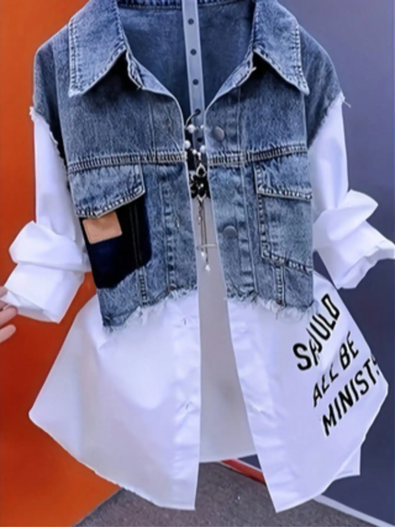 BWQ Letter Plain Casual Button Front Pocket Button Stage & Concert
BWQ Letter Plain Casual Button Front Pocket Button Stage & Concert