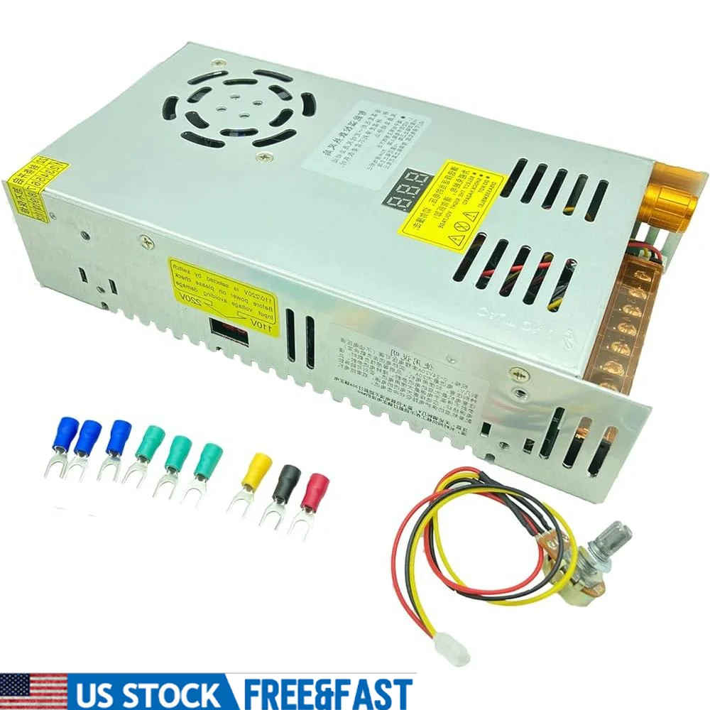 10A 480W DC Power Supply 0-48V Adjustable Voltage Digital Display AC-DC Switching Regulator LED 3D Printing Motor
10A 480W DC Power Supply 0-48V Adjustable Voltage Digital Display AC-DC Switching Regulator LED 3D Printing Motor