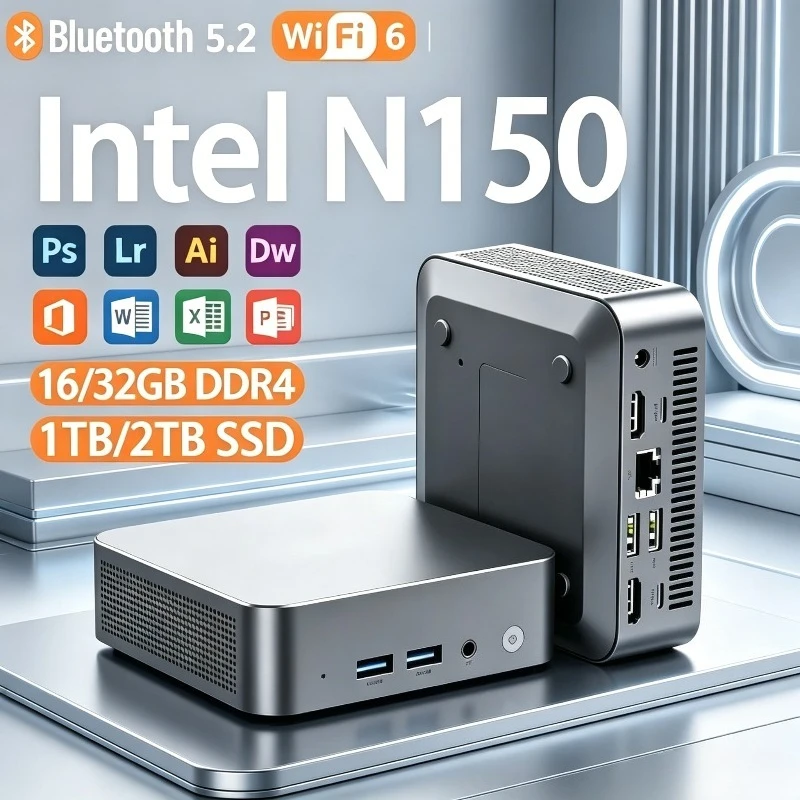 Intel N150 16GB RAM 1TB 2TB SSD WiFi6 Portable Gaming Computer Office PC Desktop NEW Mini PC Windows 11 Hot Sale
Intel N150 16GB RAM 1TB 2TB SSD WiFi6 Portable Gaming Computer Office PC Desktop NEW Mini PC Windows 11 Hot Sale