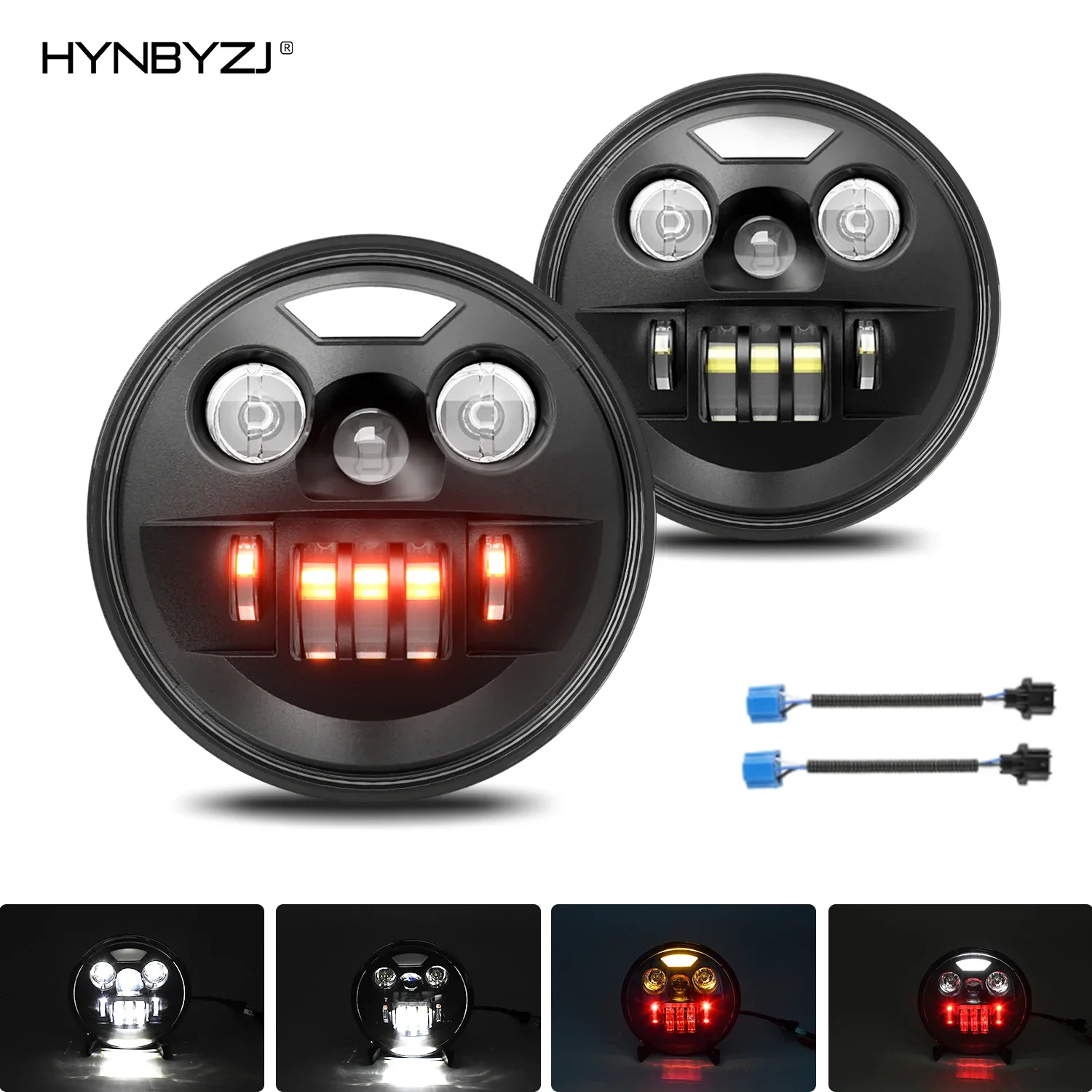 HYNBYZJ 7 Inch 200W Round LED Headlamp Automatic Turning Changes Motorcycle Headlights Fit For Harley Davidson For Jeep Wrangler
HYNBYZJ 7 Inch 200W Round LED Headlamp Automatic Turning Changes Motorcycle Headlights Fit For Harley Davidson For Jeep Wrangler