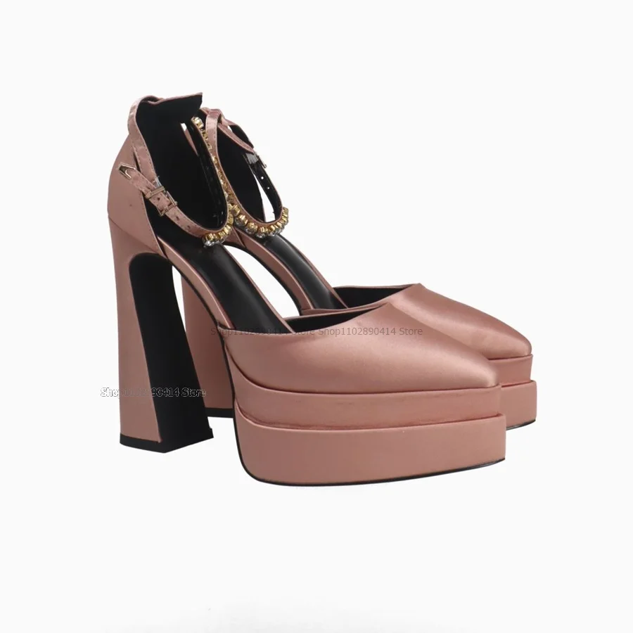 Crystal Decor Platform Pumps Ankle Cover Heel Women Shoes Ankle Buckle Strap Chunky High Heels Pointed Toe Sexy Zapatillas Mujer
Crystal Decor Platform Pumps Ankle Cover Heel Women Shoes Ankle Buckle Strap Chunky High Heels Pointed Toe Sexy Zapatillas Mujer
