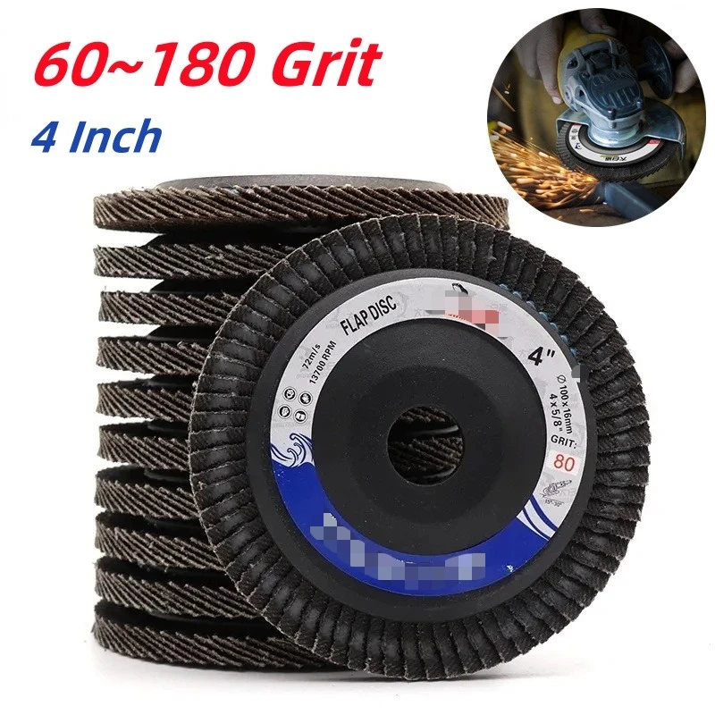 60~180 Grit Polishing Wheel 4 Inch Sand Cloth Wheel Grinding Disc Louver Flap Discs Thickened For Angle Grinder
60~180 Grit Polishing Wheel 4 Inch Sand Cloth Wheel Grinding Disc Louver Flap Discs Thickened For Angle Grinder