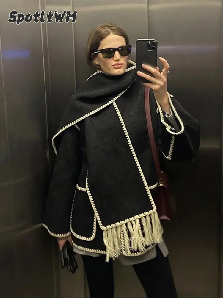 Women Fashion Single-breasted With Pockets Coat Casual Round Neck Long Sleeves Warm Jacket 2024 New Autumn Lady High Streetwear
Women Fashion Single-breasted With Pockets Coat Casual Round Neck Long Sleeves Warm Jacket 2024 New Autumn Lady High Streetwear