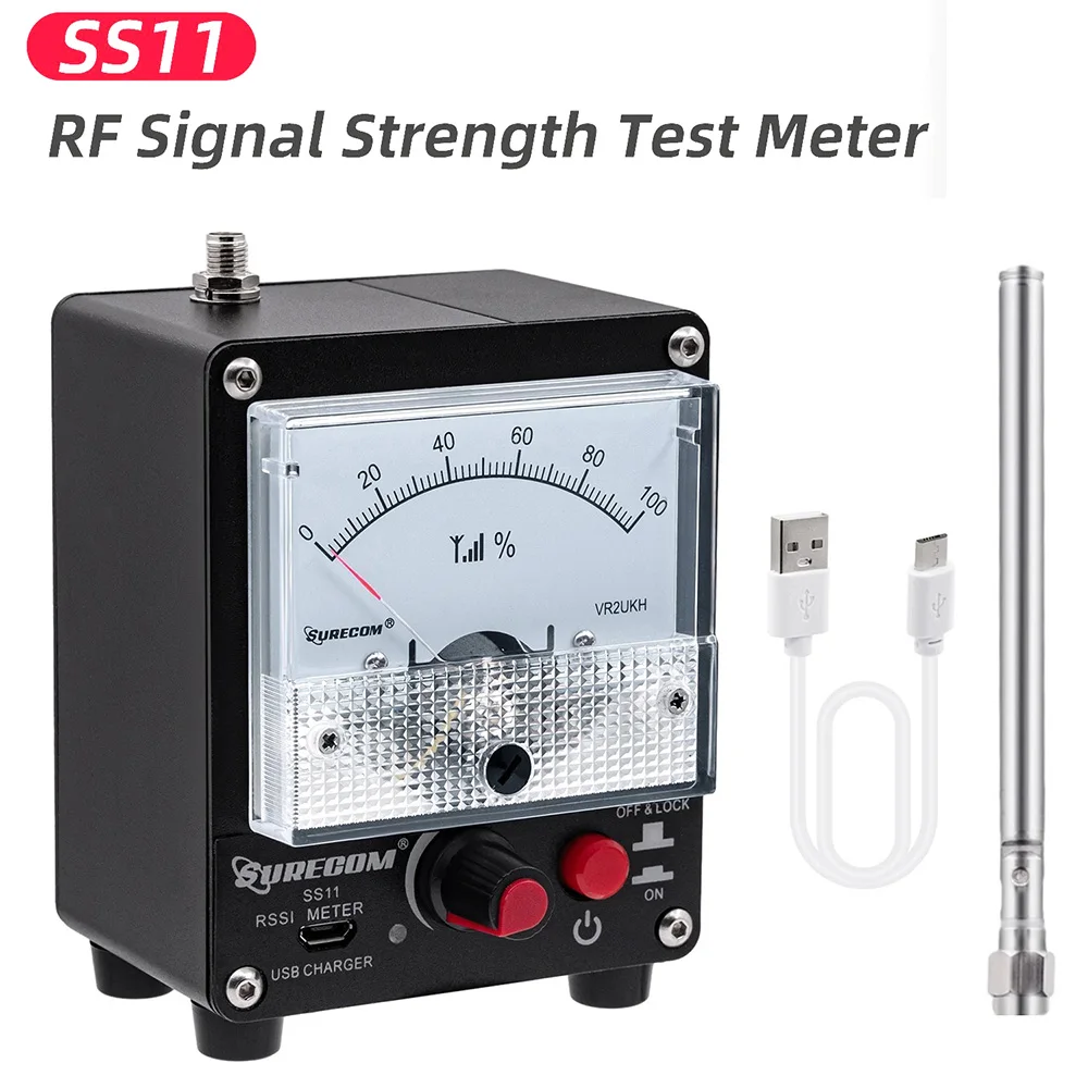 Surecom SS11 RF Signal Strength Test Meter with Built-in Rechargeable Battery 100KHz-3000MHz High Sensitivity Instrument
Surecom SS11 RF Signal Strength Test Meter with Built-in Rechargeable Battery 100KHz-3000MHz High Sensitivity Instrument