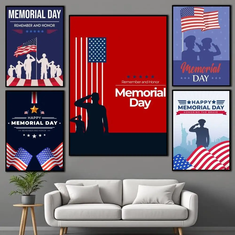 God Bless Memorial Day Poster Self-adhesive Art Waterproof Paper Sticker Coffee House Bar Room Wall Decor
God Bless Memorial Day Poster Self-adhesive Art Waterproof Paper Sticker Coffee House Bar Room Wall Decor