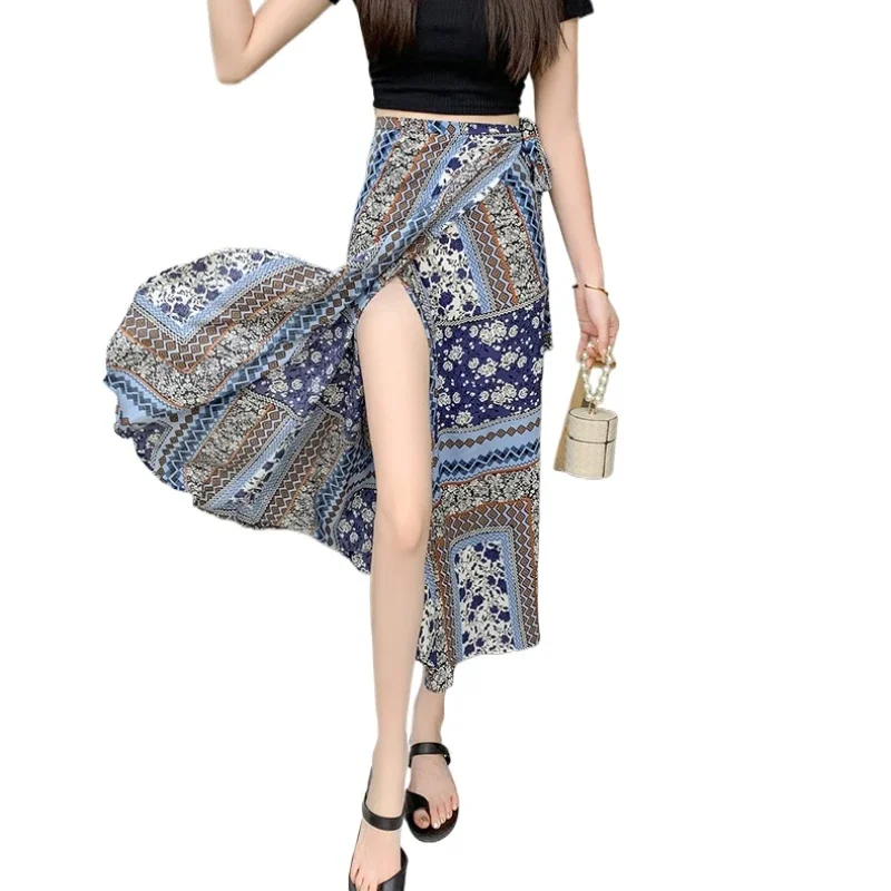 Fashion One Piece Lace Up Floral Skirt Summer Beach Wear Bohemian Y2k Skirts for Women Printed Faldas Bottoms Boho Streetwear
Fashion One Piece Lace Up Floral Skirt Summer Beach Wear Bohemian Y2k Skirts for Women Printed Faldas Bottoms Boho Streetwear