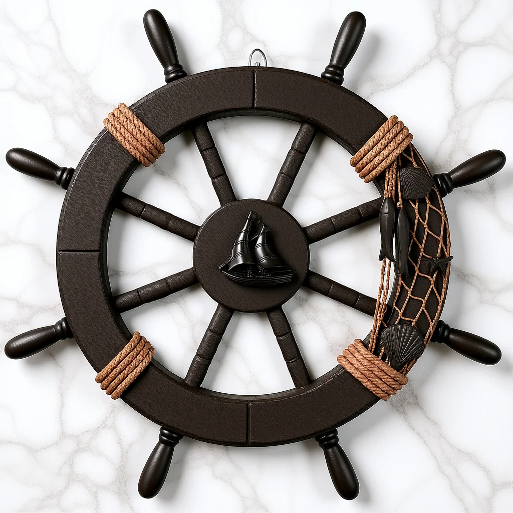 Mediterranean Ornament Rudder Wall Hanging Pendant Unique Nautical Decor for Home Office Mall Party Event Atmosphere Enhancement
Mediterranean Ornament Rudder Wall Hanging Pendant Unique Nautical Decor for Home Office Mall Party Event Atmosphere Enhancement