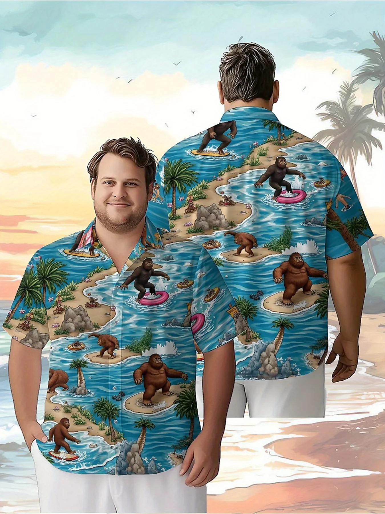 Men's Plus Size Hawaiian Shirts Tropical Beach Surfing Gorilla pattern,New in Summer Fashion Tops,Hip Hop Rock Streetwear
Men's Plus Size Hawaiian Shirts Tropical Beach Surfing Gorilla pattern,New in Summer Fashion Tops,Hip Hop Rock Streetwear