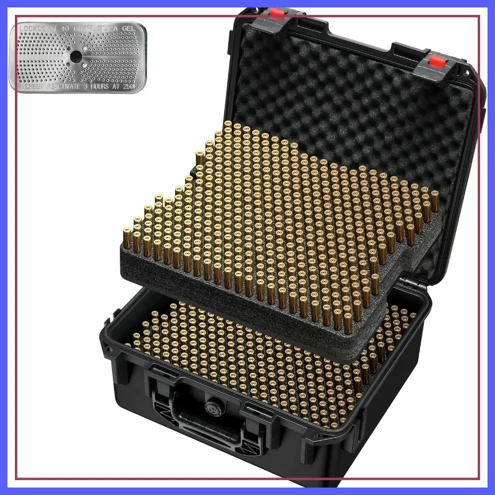 Waterproof Ammo Storage Box for 5.56 NATO, .223 Rem, .300 Blackout – TSA Approved with Silicone Desiccant
Waterproof Ammo Storage Box for 5.56 NATO, .223 Rem, .300 Blackout – TSA Approved with Silicone Desiccant