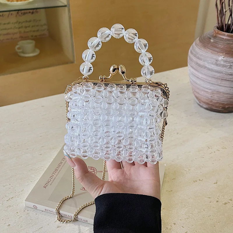 Fashion Female Handmade Pearl Shoulder Tote Bag Trending Black Pearl Bucket Stone Purse Woman's Wedding Evening Handbag Purse
Fashion Female Handmade Pearl Shoulder Tote Bag Trending Black Pearl Bucket Stone Purse Woman's Wedding Evening Handbag Purse