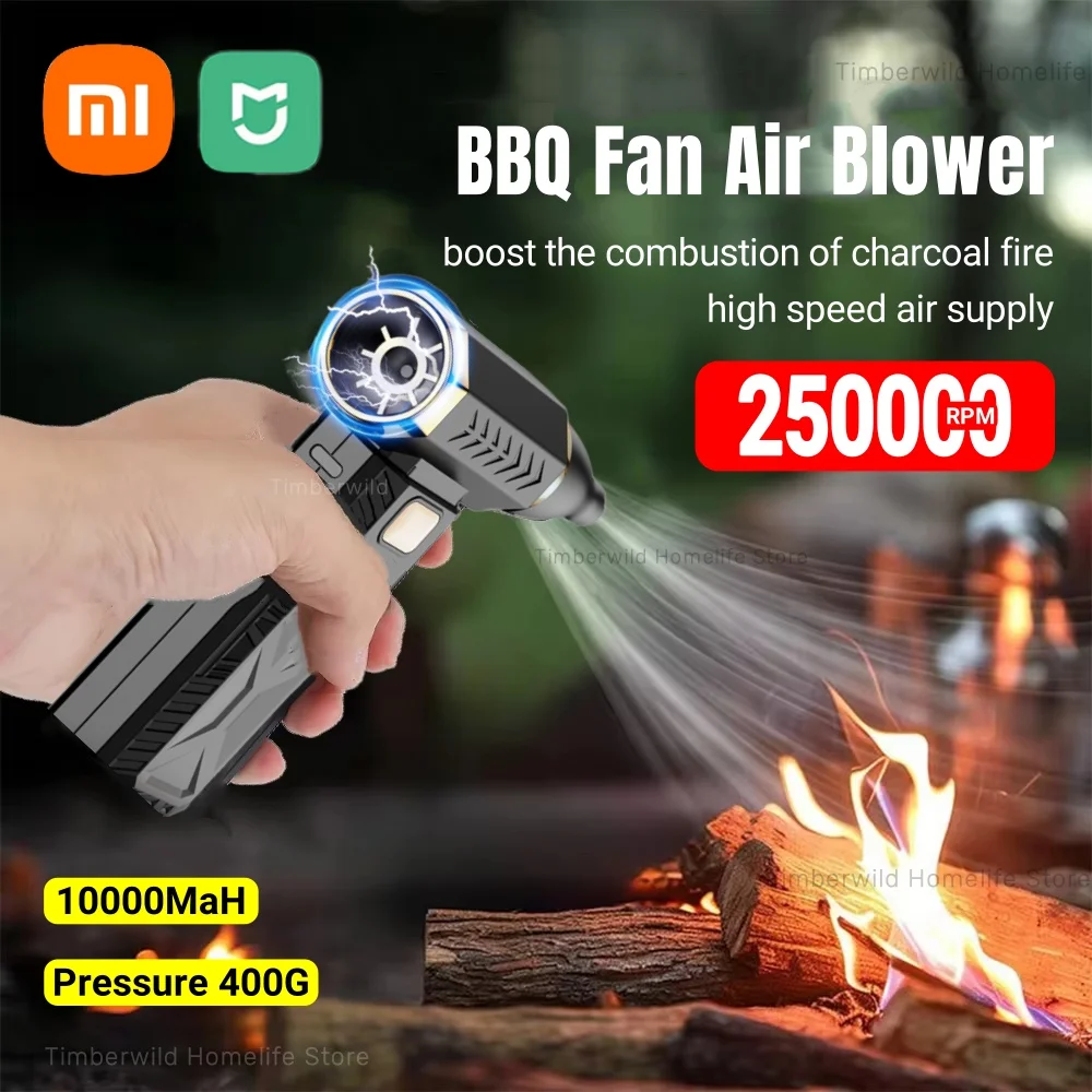 Xiaomi 250000RPM Hand BBQ Blower Outdoor BBQ Fan Air Blower Violent Fan For Barbecue Picnic Fire Electric Air Blower BBQ Tools
Xiaomi 250000RPM Hand BBQ Blower Outdoor BBQ Fan Air Blower Violent Fan For Barbecue Picnic Fire Electric Air Blower BBQ Tools